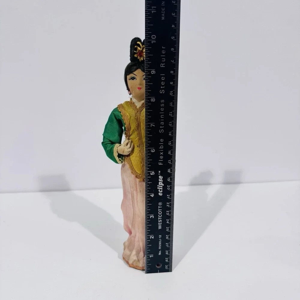 Vintage Asian Cloth Souvenir Doll With‎ Traditional Dress 10